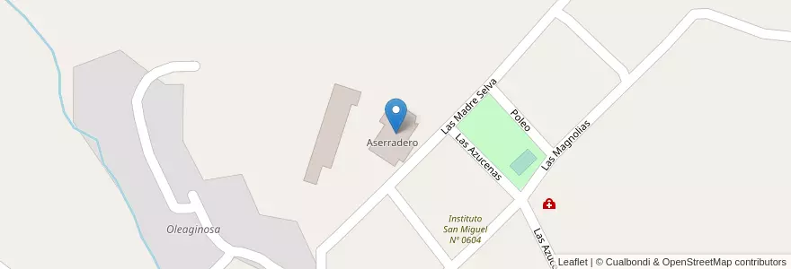 Mapa de ubicacion de Aserradero en アルゼンチン, ミシオネス州, Departamento Eldorado, Municipio De Eldorado.