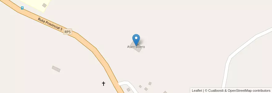 Mapa de ubicacion de Aserradero en アルゼンチン, ミシオネス州, Departamento Oberá, Municipio De Panambí.