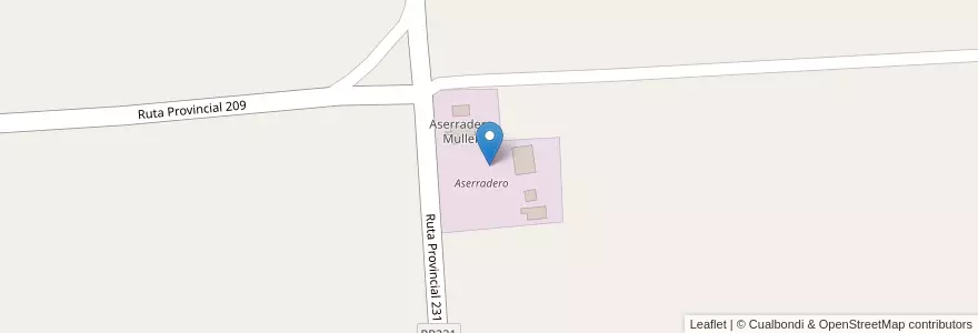 Mapa de ubicacion de Aserradero en アルゼンチン, ミシオネス州, Departamento San Javier, Municipio De Florentino Ameghino.