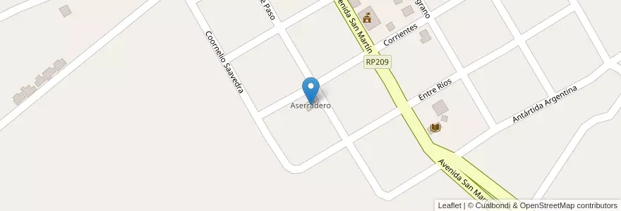 Mapa de ubicacion de Aserradero en Аргентина, Misiones, Departamento San Javier, Municipio De Mojón Grande.