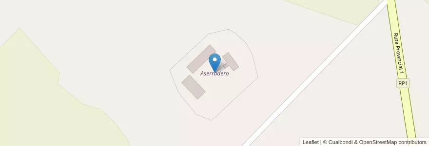 Mapa de ubicacion de Aserradero en アルゼンチン, ミシオネス州, Departamento Apóstoles, Municipio De Apóstoles.