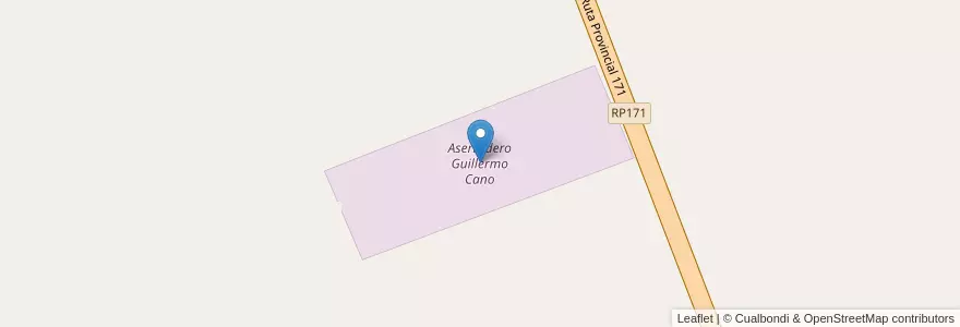 Mapa de ubicacion de Aserradero Guillermo Cano en Argentinië, Chili, Mendoza, Departamento San Rafael, Distrito Real Del Padre.