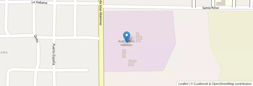 Mapa de ubicacion de Aserradero Hannan en 아르헨티나, Misiones, Departamento San Ignacio, Municipio De Jardín América.