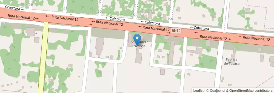 Mapa de ubicacion de Aserradero Novosa en アルゼンチン, ミシオネス州, Departamento Candelaria, Municipio De Candelaria, Candelaria.