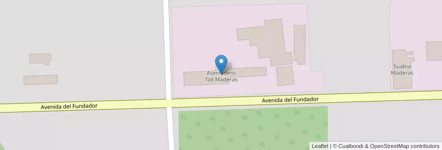 Mapa de ubicacion de Aserradero Toll Maderas en Arjantin, Misiones, Departamento Eldorado, Municipio De Eldorado, Eldorado.