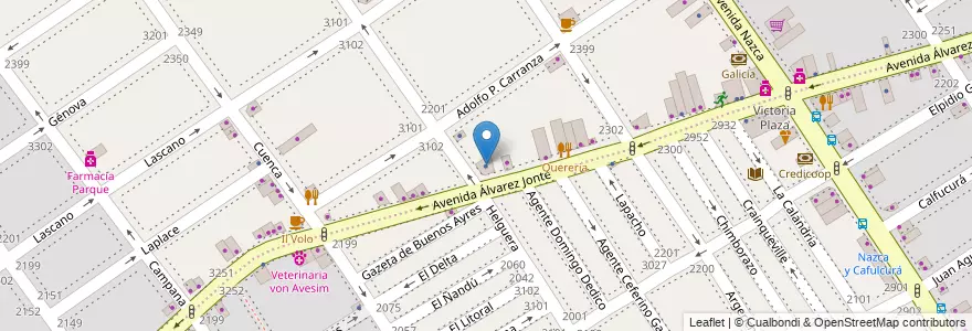 Mapa de ubicacion de Asesoria Impositiva, Villa del Parque en 아르헨티나, Ciudad Autónoma De Buenos Aires, 부에노스아이레스, Comuna 11.