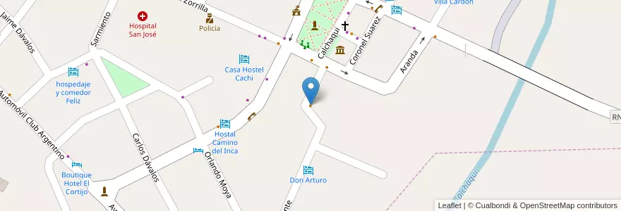 Mapa de ubicacion de Ashpamanta en الأرجنتين, Salta, Cachi, Municipio De Cachi, Cachi.