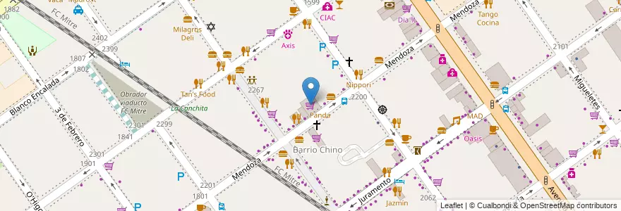Mapa de ubicacion de Asia Oriental Shopping, Belgrano en アルゼンチン, Ciudad Autónoma De Buenos Aires, ブエノスアイレス, Comuna 13.