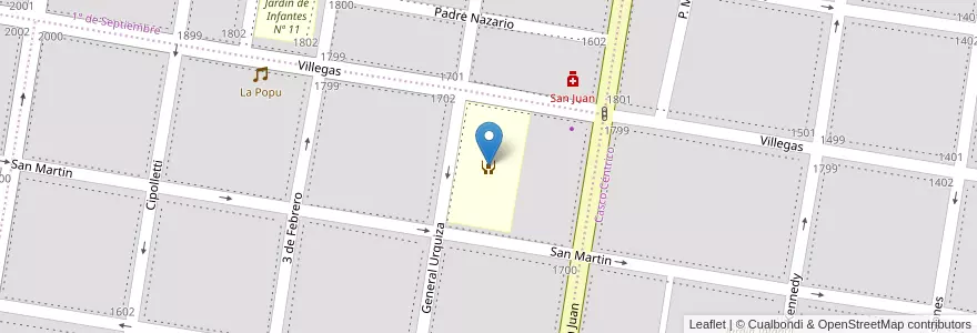 Mapa de ubicacion de Asilo municipal en الأرجنتين, ريو نيغرو, General Roca, Departamento General Roca, General Roca.