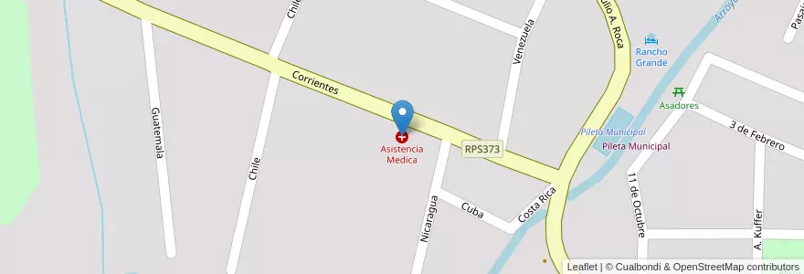 Mapa de ubicacion de Asistencia Medica en Argentina, Córdoba, Departamento Calamuchita, Pedanía Los Reartes, Municipio De Villa General Belgrano, Villa General Belgrano.