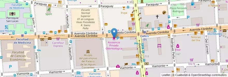 Mapa de ubicacion de Asistencia Privada Odontológica, Balvanera en Argentinien, Ciudad Autónoma De Buenos Aires, Buenos Aires.
