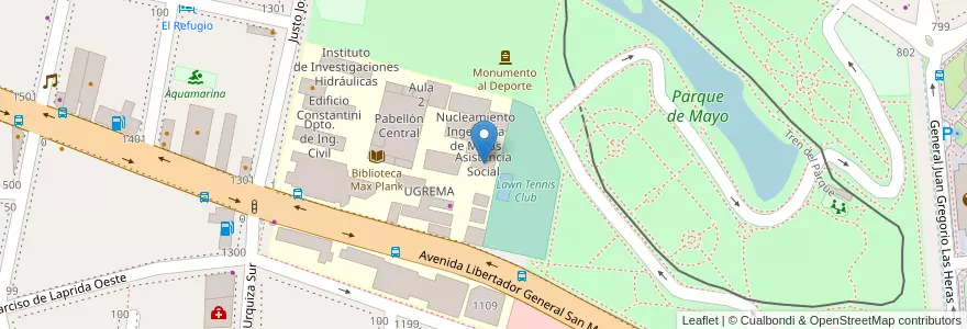 Mapa de ubicacion de Asistencia Social en Argentinien, San Juan, Chile, Capital.