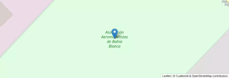 Mapa de ubicacion de Asociación Aeromodelistas de Bahía Blanca en الأرجنتين, بوينس آيرس, Partido De Bahía Blanca, باهيا بلانكا.