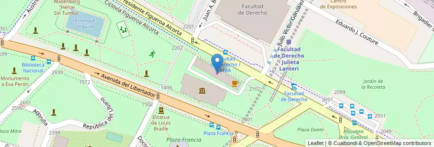 Mapa de ubicacion de Asociación Amigos del Museo Nacional de Bellas Artes, Recoleta en آرژانتین, Ciudad Autónoma De Buenos Aires, Comuna 2, Buenos Aires.