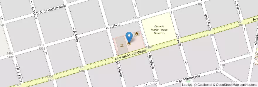 Mapa de ubicacion de Asociación Bomberos Voluntarios Arroyito en Argentinië, Córdoba, Departamento San Justo, Municipio Arroyito, Pedanía Arroyito, Arroyito.