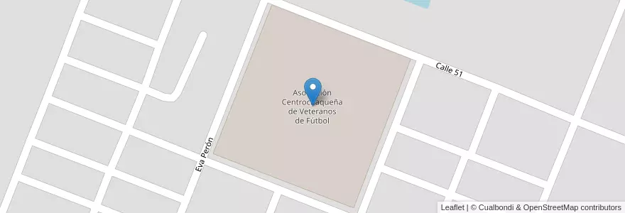Mapa de ubicacion de Asociación Centrochaqueña de Veteranos de Fútbol en Argentine, Chaco, Departamento Comandante Fernández, Municipio De Presidencia Roque Sáenz Peña, Presidencia Roque Sáenz Peña.
