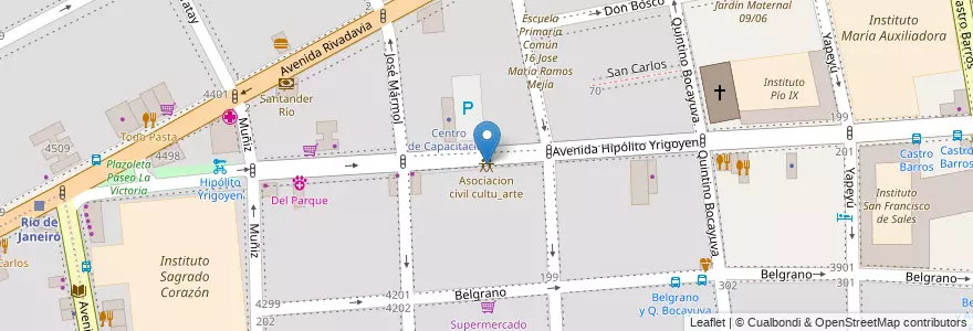 Mapa de ubicacion de Asociacion civil cultu_arte, Almagro en アルゼンチン, Ciudad Autónoma De Buenos Aires, Comuna 5, ブエノスアイレス.