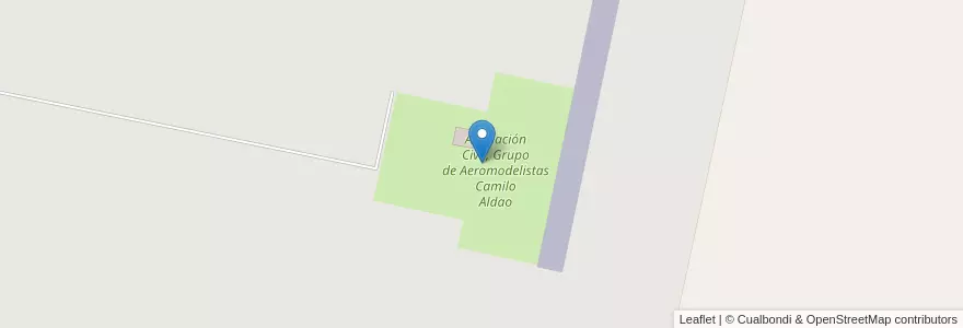 Mapa de ubicacion de Asociación Civil, Grupo de Aeromodelistas Camilo Aldao en Argentinië, Córdoba, Departamento Marcos Juárez, Pedanía Liniers.