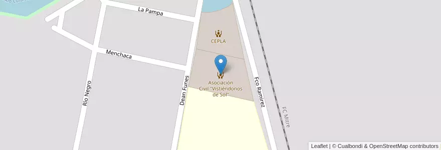 Mapa de ubicacion de Asociación Civil "Vistiéndonos de Sol" en アルゼンチン, サンタフェ州, Departamento Castellanos, Municipio De Rafaela.