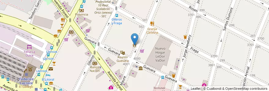 Mapa de ubicacion de Asociación de Fomento Federico Lacroze, Chacarita en Arjantin, Ciudad Autónoma De Buenos Aires, Buenos Aires, Comuna 15.