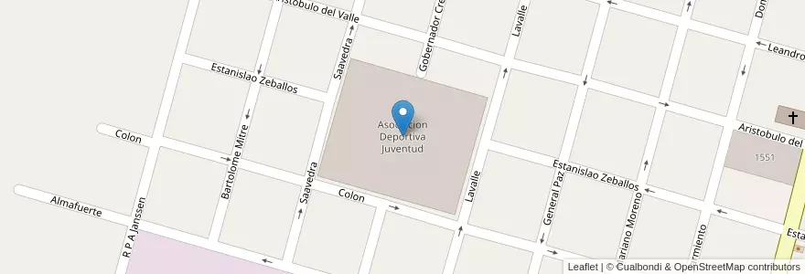 Mapa de ubicacion de Asociacion Deportiva Juventud en Arjantin, Santa Fe, Departamento Las Colonias, Municipio De Esperanza, Esperanza.