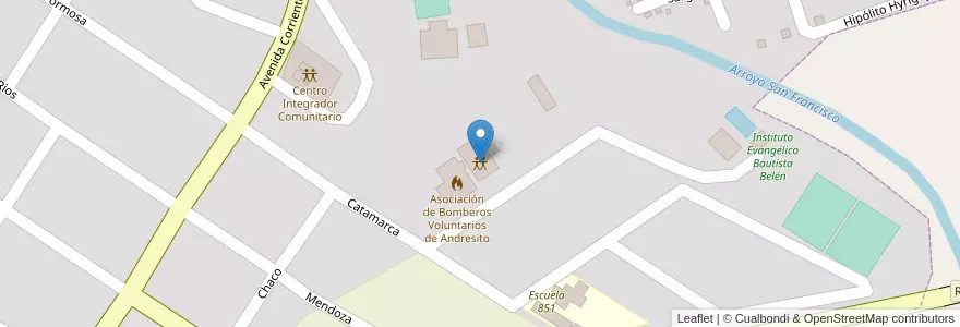 Mapa de ubicacion de Asociación Ganadera Andresito en الأرجنتين, Misiones, Departamento General Manuel Belgrano, Municipio De Comandante Andresito, Comandante Andresito.