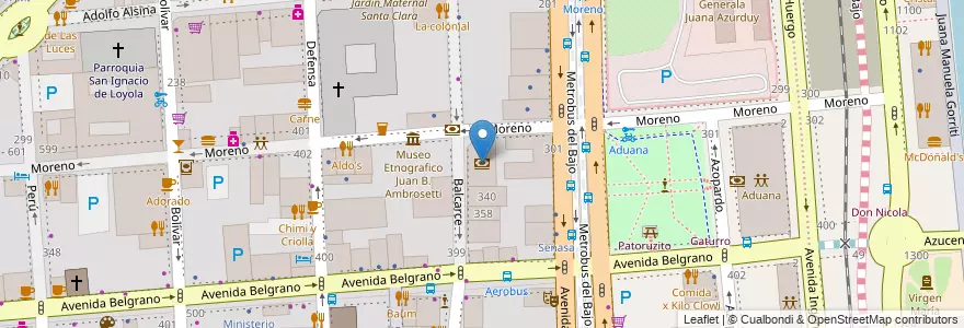 Mapa de ubicacion de Asociación Mutual de Credito y Consumo, Montserrat en 阿根廷, Ciudad Autónoma De Buenos Aires, Comuna 1, 布宜诺斯艾利斯.