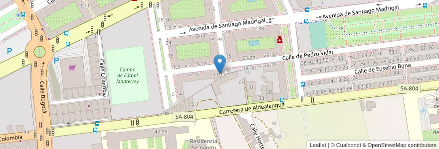 Mapa de ubicacion de Asociación Síndrome de Down de Salamanca en اسپانیا, Castilla Y León, سالامانکا, Campo De Salamanca, سالامانکا.
