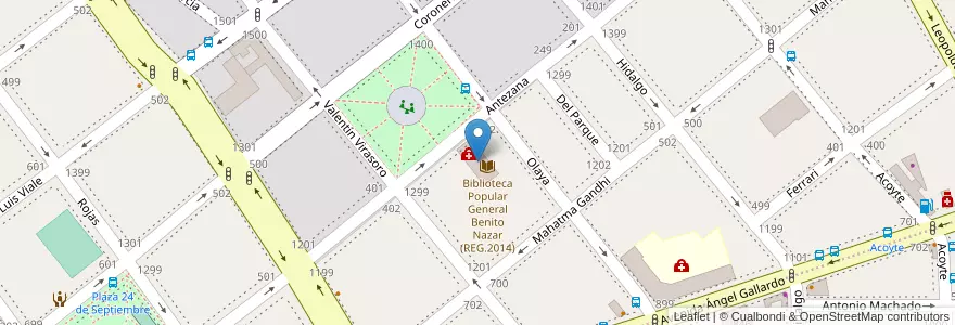 Mapa de ubicacion de Asociación Vecinal General Benito Nazar, Villa Crespo en Argentine, Ciudad Autónoma De Buenos Aires, Buenos Aires, Comuna 6.