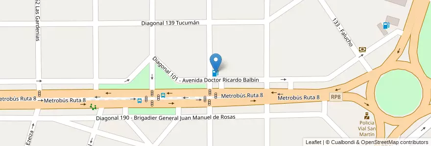 Mapa de ubicacion de Aspro en アルゼンチン, ブエノスアイレス州, Partido De General San Martín, Loma Hermosa.