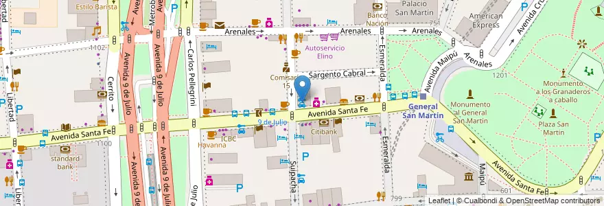 Mapa de ubicacion de Assist Caro, Retiro en アルゼンチン, Ciudad Autónoma De Buenos Aires, Comuna 1, ブエノスアイレス.