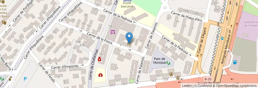 Mapa de ubicacion de Associació de Veïns Trinitat Nova en Espagne, Catalogne, Barcelone, Barcelonais, Barcelone.