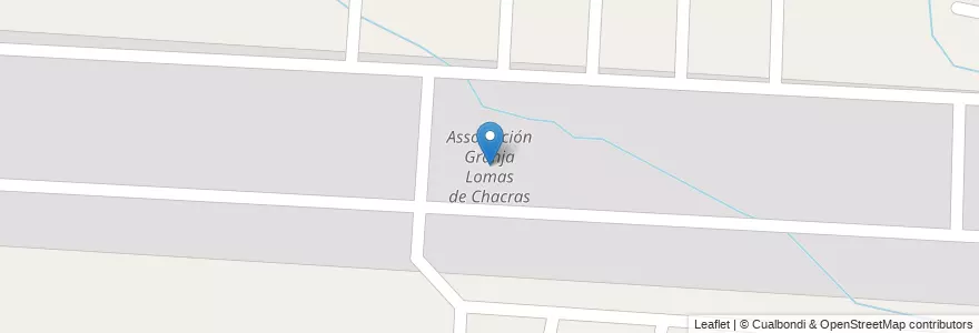 Mapa de ubicacion de Associación Granja Lomas de Chacras en Argentina, Cile, Mendoza, Departamento Las Heras, Distrito El Challao.