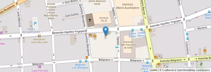 Mapa de ubicacion de Associazione Calabrese, Almagro en Argentine, Ciudad Autónoma De Buenos Aires, Comuna 5, Buenos Aires.