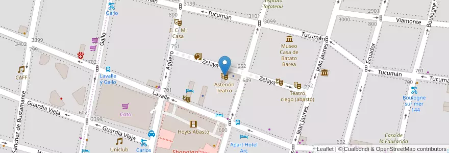 Mapa de ubicacion de Asterión Teatro en Argentina, Ciudad Autónoma De Buenos Aires, Buenos Aires.