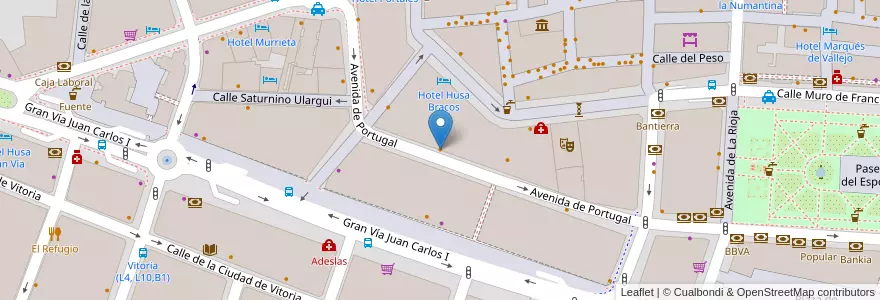 Mapa de ubicacion de Asterisco Café Bar en Espagne, La Rioja, La Rioja, Logroño.