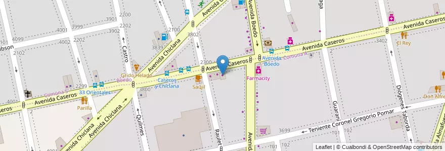 Mapa de ubicacion de Asteroptica, Nueva Pompeya en آرژانتین, Ciudad Autónoma De Buenos Aires, Comuna 4, Buenos Aires.