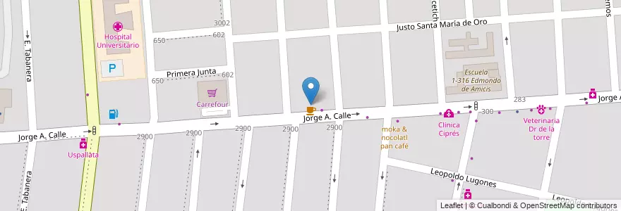 Mapa de ubicacion de Asti en Argentina, Cile, Mendoza, Departamento Capital, Ciudad De Mendoza.