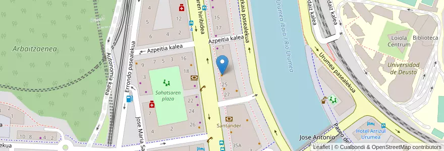 Mapa de ubicacion de Astoria en Испания, Страна Басков, Гипускоа, Donostialdea, Donostia/San Sebastián.