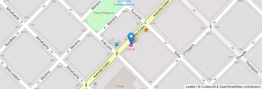 Mapa de ubicacion de Astral en Argentina, Buenos Aires, Partido De Bahía Blanca, Bahía Blanca.