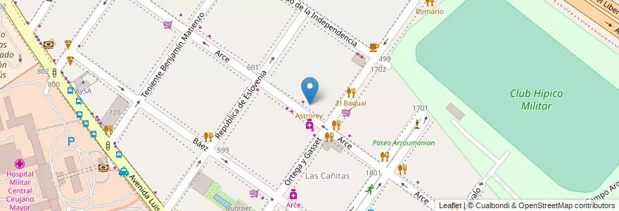 Mapa de ubicacion de Astrorey, Palermo en Argentinien, Ciudad Autónoma De Buenos Aires, Buenos Aires, Comuna 14.