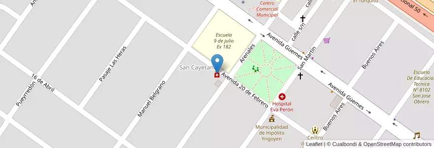 Mapa de ubicacion de Asunción en 아르헨티나, Salta, Orán, Municipio De Hipólito Yrigoyen, Hipólito Yrigoyen.