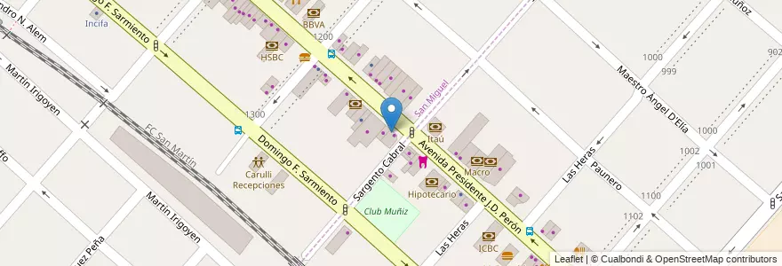 Mapa de ubicacion de A&T en Arjantin, Buenos Aires, Partido De San Miguel, San Miguel.