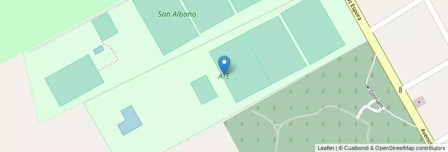 Mapa de ubicacion de ATE en Argentina, Buenos Aires, Partido De Almirante Brown, Longchamps.