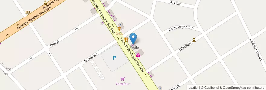 Mapa de ubicacion de Atelier en アルゼンチン, ブエノスアイレス州, Partido De Tigre, General Pacheco.