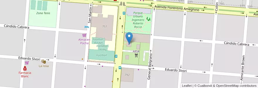 Mapa de ubicacion de Atencion al Publico empresa Aguas de Campana. en Argentina, Buenos Aires, Partido De Campana.