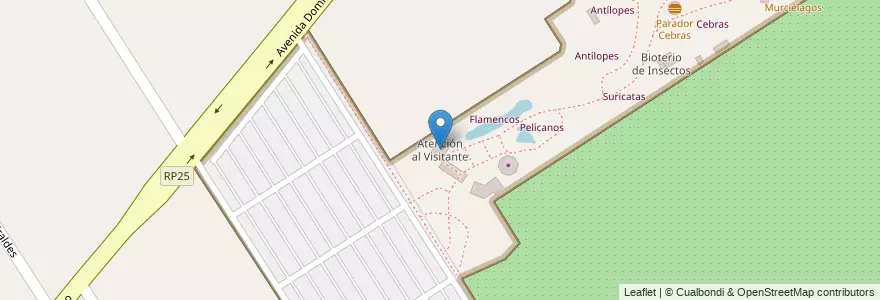 Mapa de ubicacion de Atención al Visitante en アルゼンチン, ブエノスアイレス州, Partido De Escobar, Belén De Escobar.