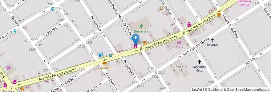 Mapa de ubicacion de Atencion Odontologica Integral con Anestesia General, Villa del Parque en アルゼンチン, Ciudad Autónoma De Buenos Aires, ブエノスアイレス, Comuna 11.
