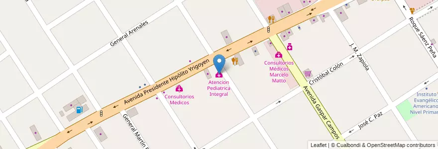 Mapa de ubicacion de Atencion Pediatrica Integral en Argentinië, Buenos Aires, Partido De José C. Paz.