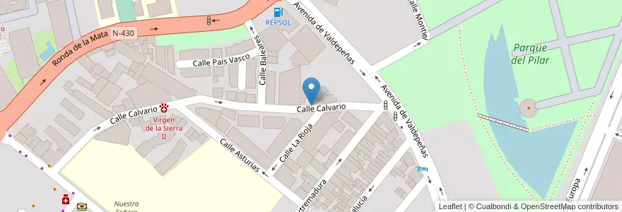 Mapa de ubicacion de Atenea Escuela Infantil en إسبانيا, قشتالة-لا مانتشا, ثيوداد ريال, كامبو دي كالاترافا, ثيوداد ريال.
